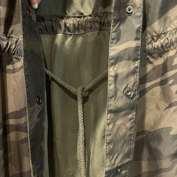 Johnny Was Olive Camouflage Jacket with Floral Embroidery - Picture 7 of 10